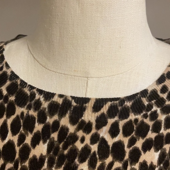 J CREW leopard 100% cotton women’s teddie lightweight sweater. Size XS - Picture 2 of 7